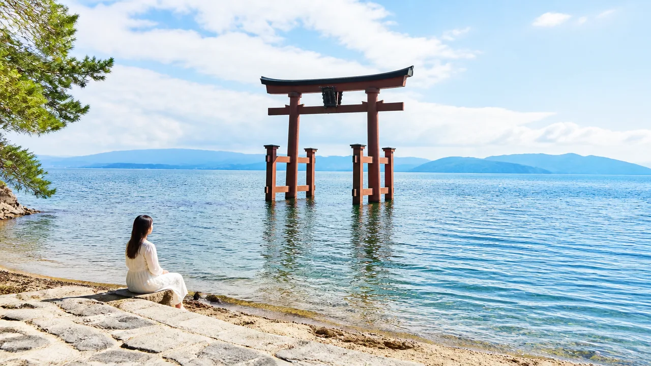 湖上の大鳥居を望む非日常の景色スポット、白鬚神社の見どころとアクセス