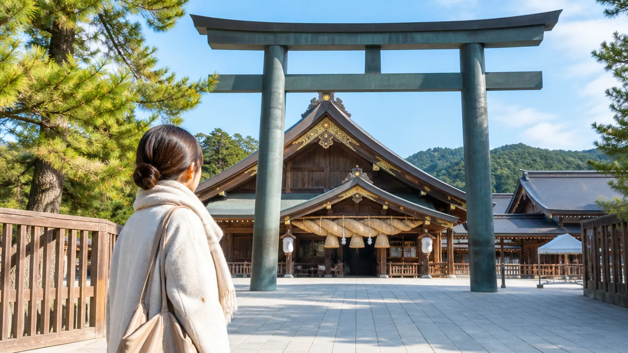 三朝温泉から出雲大社へ|有名初詣スポットのアクセスと参拝案内